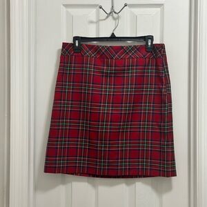 Talbots Red Plaid Mini Skirt